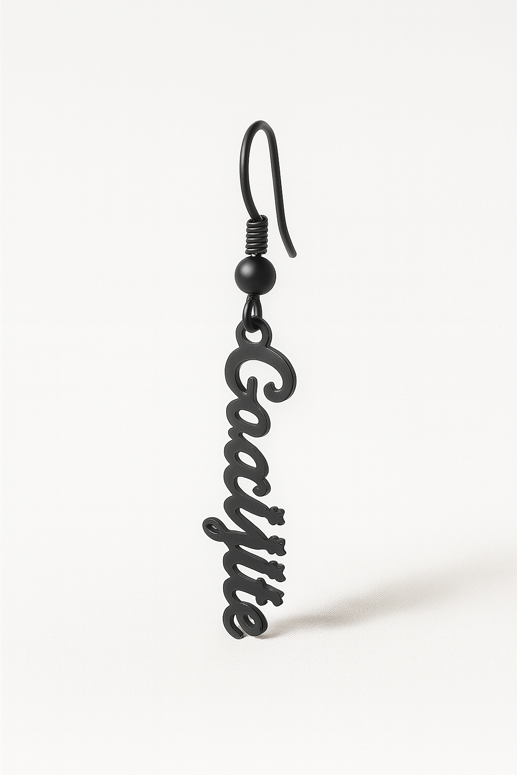 Custom Vertical Name Dangle Earring – Personalized 24CT Gold Plated Drop Earring for Women & Girls – Trendy Script Jewelry Gift
