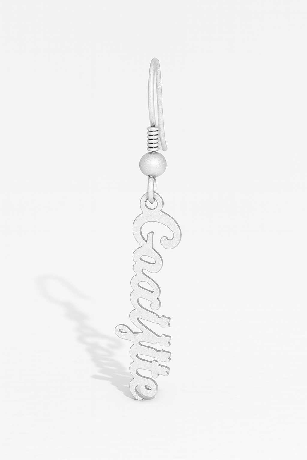 Custom Vertical Name Dangle Earring – Personalized 24CT Gold Plated Drop Earring for Women & Girls – Trendy Script Jewelry Gift