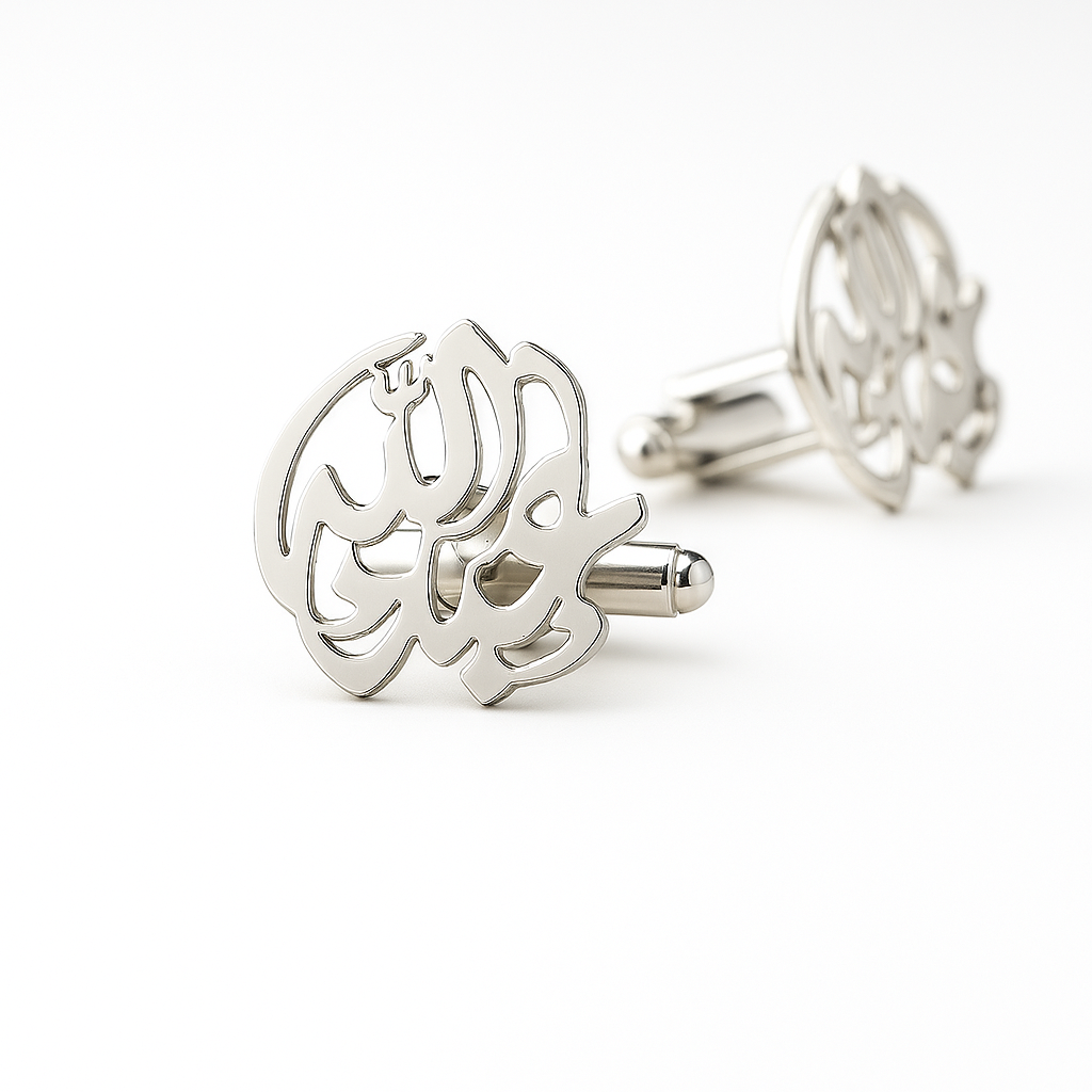 Custom Arabic Name Cufflinks – Personalized Luxury Men's Accessories | Elegant Islamic Gift for Him