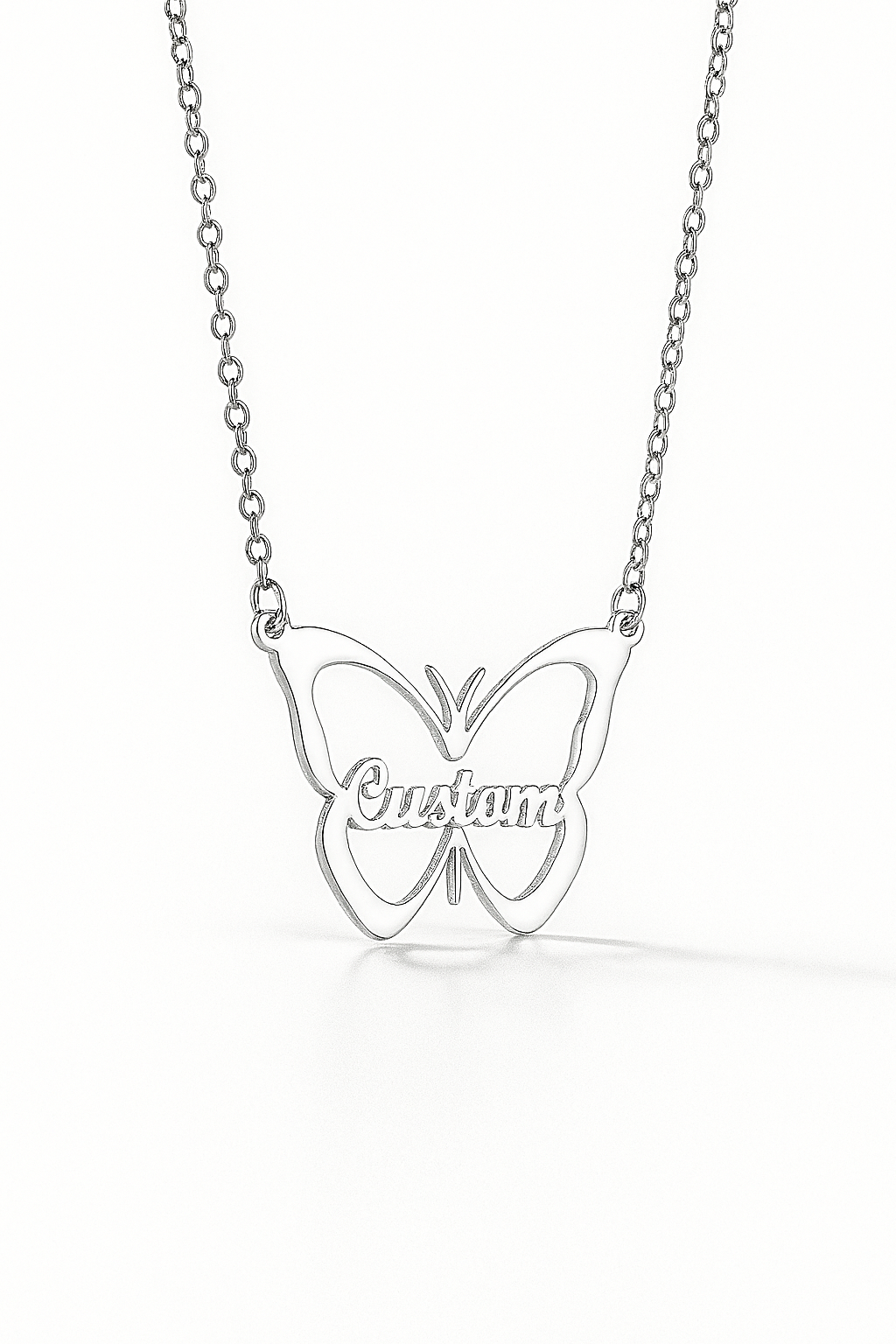Custom Butterfly Name Necklace – Gold Personalized Jewelry