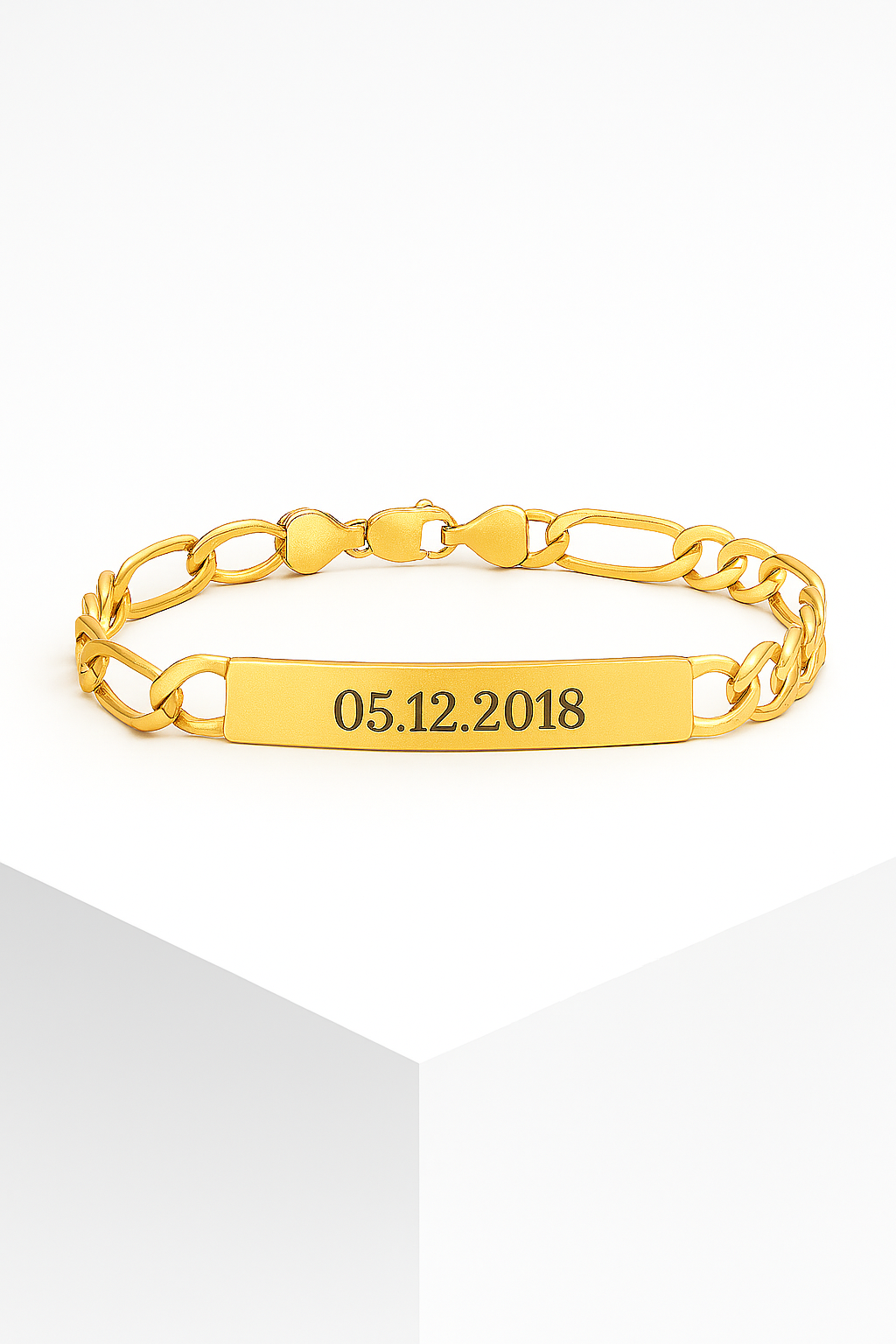 Custom Silver Date Bracelet – Engraved ID Jewelry for Men & Women
