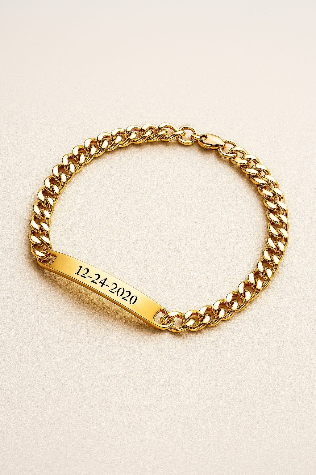 Custom Silver ID Bracelet – Engraved Date Jewelry for Men & Women