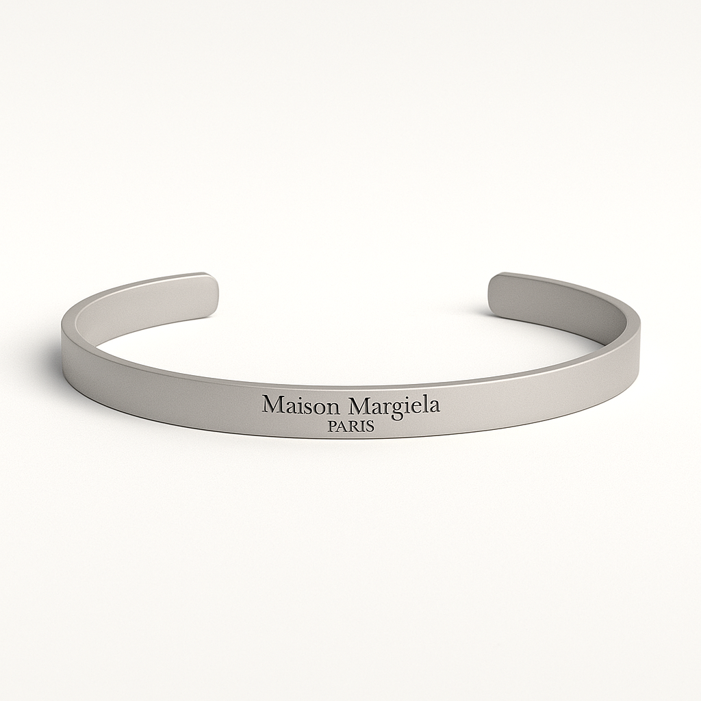 Maison Margiela Silver Cuff Bracelet – Minimalist Luxury Jewelry