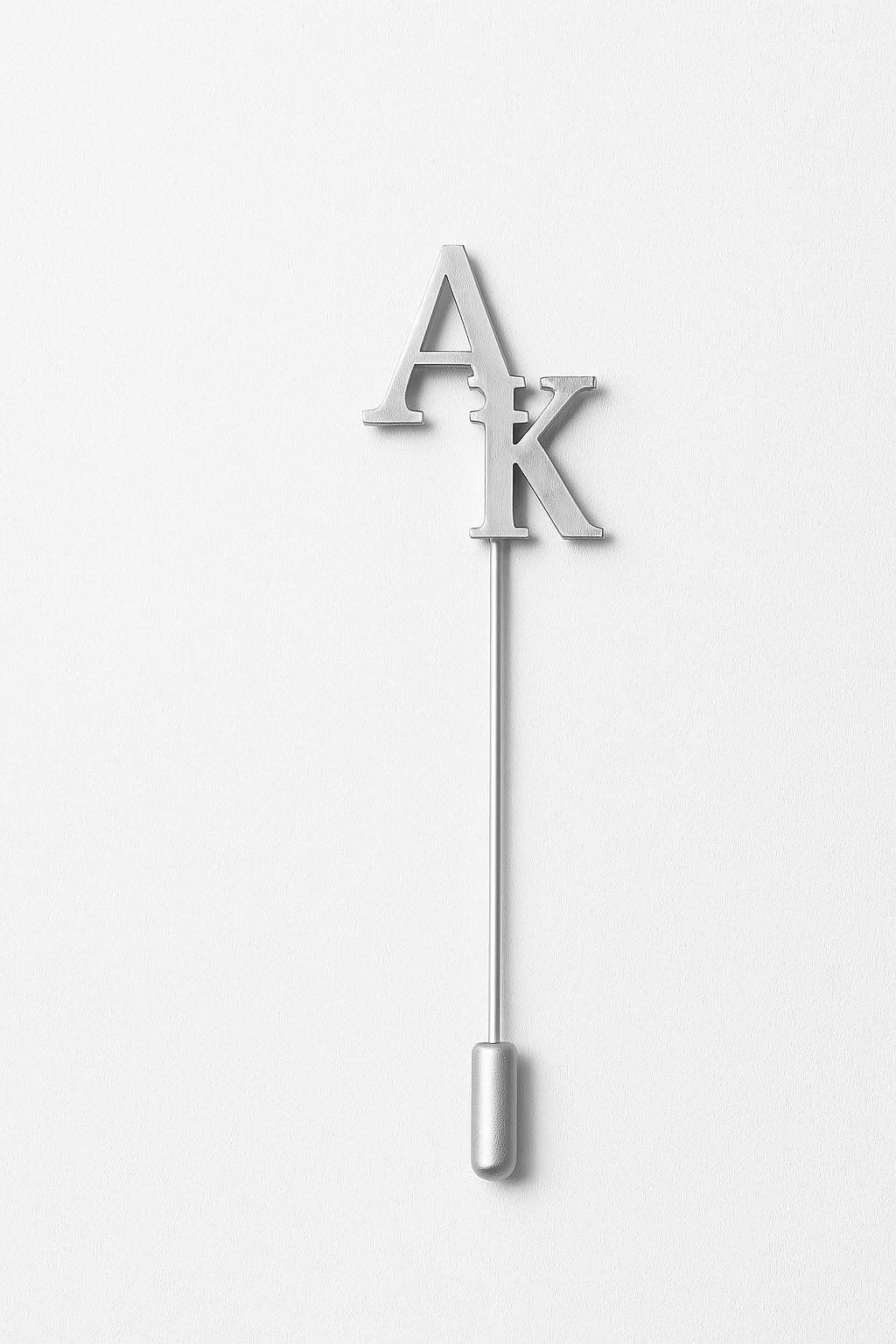 Personalized "YOUR NAME" Initial Tie Pin – Custom Gold & Silver Lapel Accessory