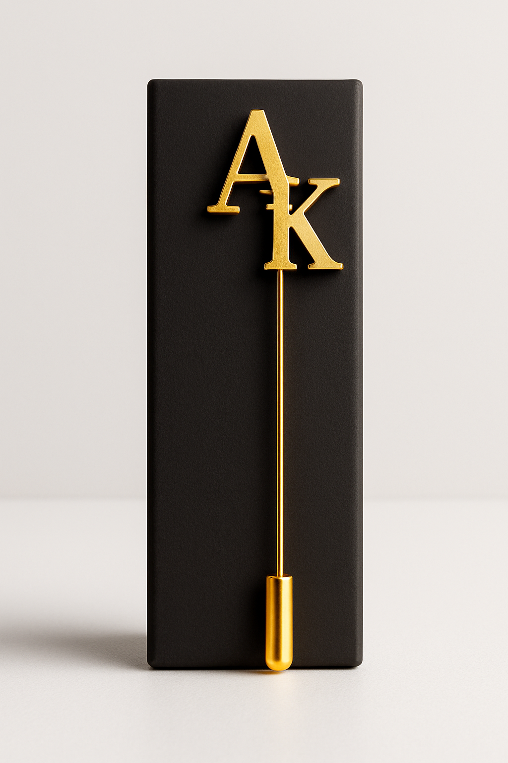 Personalized "YOUR NAME" Initial Tie Pin – Custom Gold & Silver Lapel Accessory