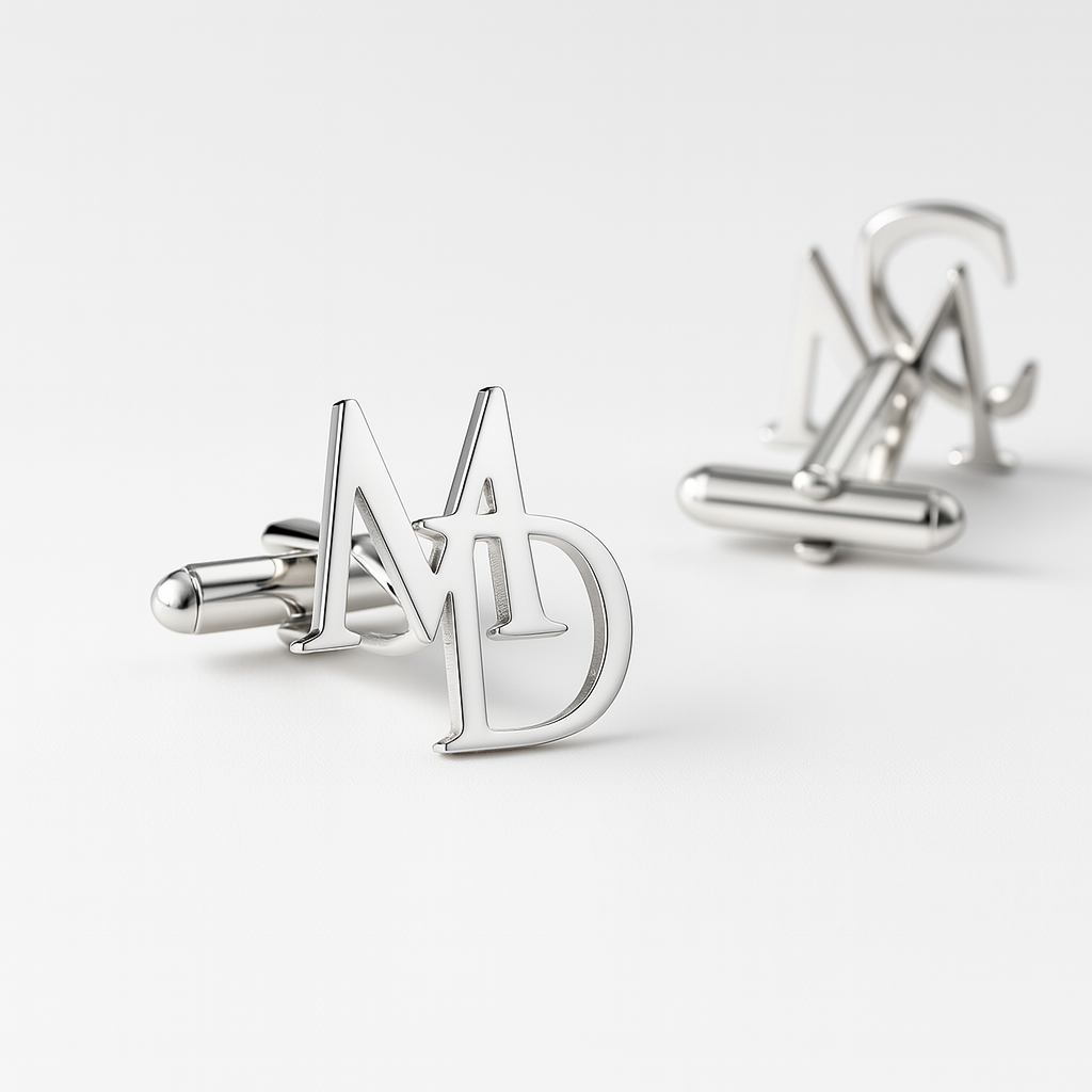 ustom Monogram Cufflinks – Personalized Initial Letter Cufflinks for Men, Groomsmen, Gifts