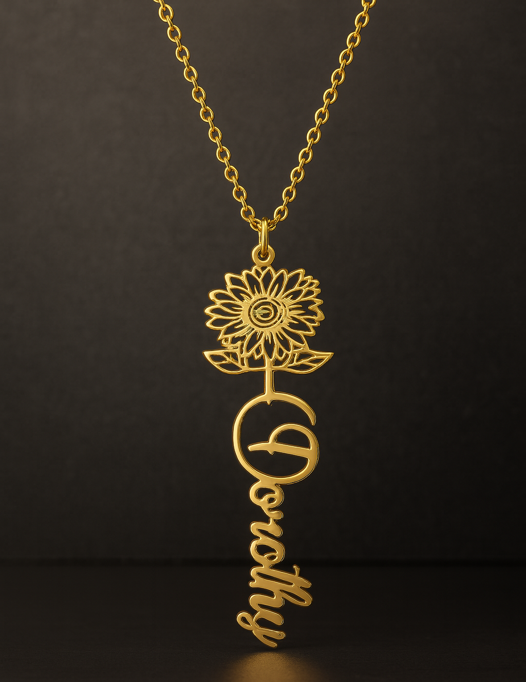 Luxury 24CT Gold Plated Arabic Initial Trending Necklace – Custom Letter Pendant with CZ Stones – Personalized Islamic Jewelry for Women & Girls